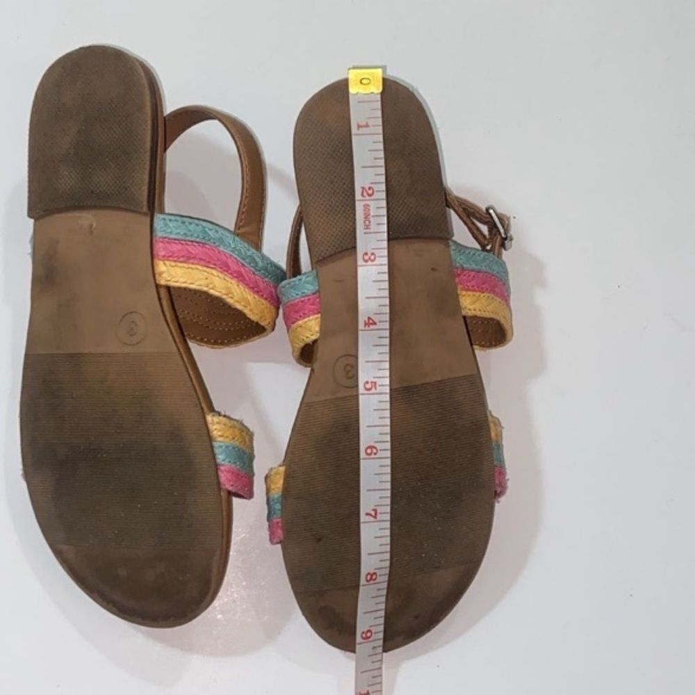 10/$50 Cat & Jack Colorful Wavy Strap Sandals Size 3 - Picture 6 of 6